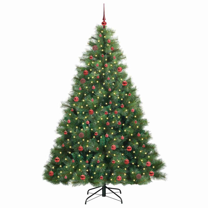 Brad de Crăciun artificial cu 300 LED Verde 210 cm PE și PVC - WALTI WALTI