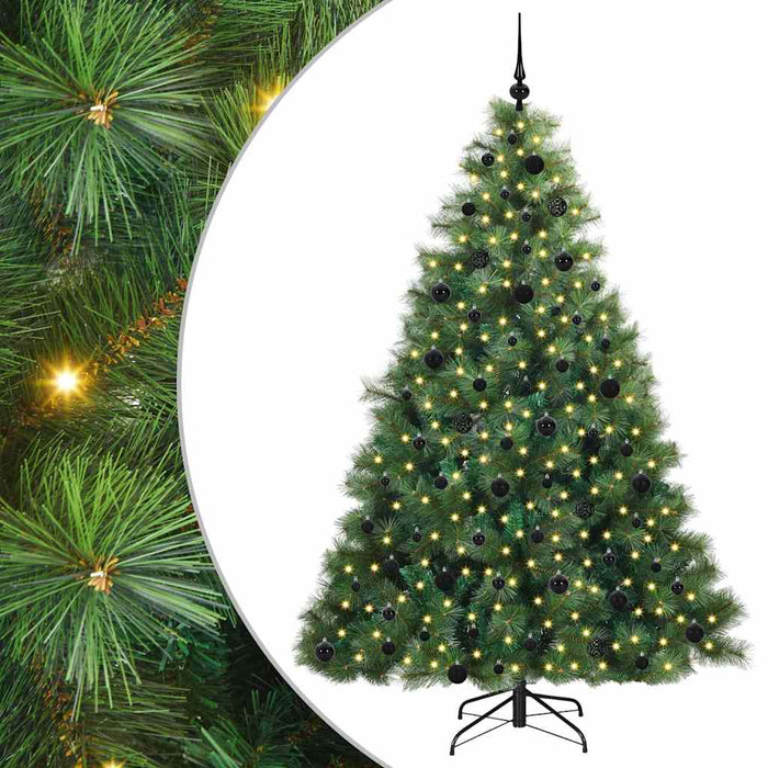 Brad de Crăciun artificial cu 300 LED Verde 210 cm PE și PVC - WALTI WALTI