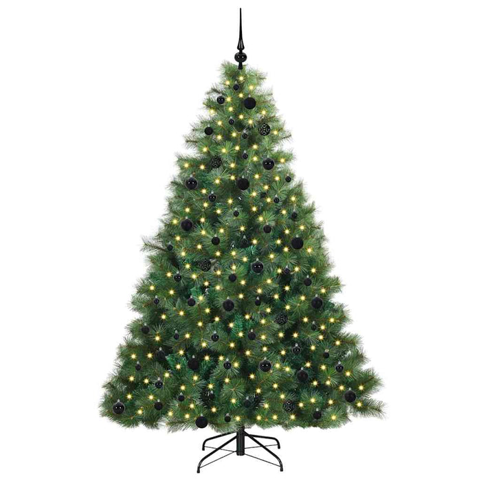 Brad de Crăciun artificial cu 300 LED Verde 210 cm PE și PVC - WALTI WALTI