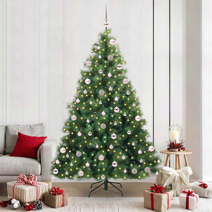 Brad de Crăciun artificial cu 300 LED Verde 210 cm PE și PVC - WALTI WALTI
