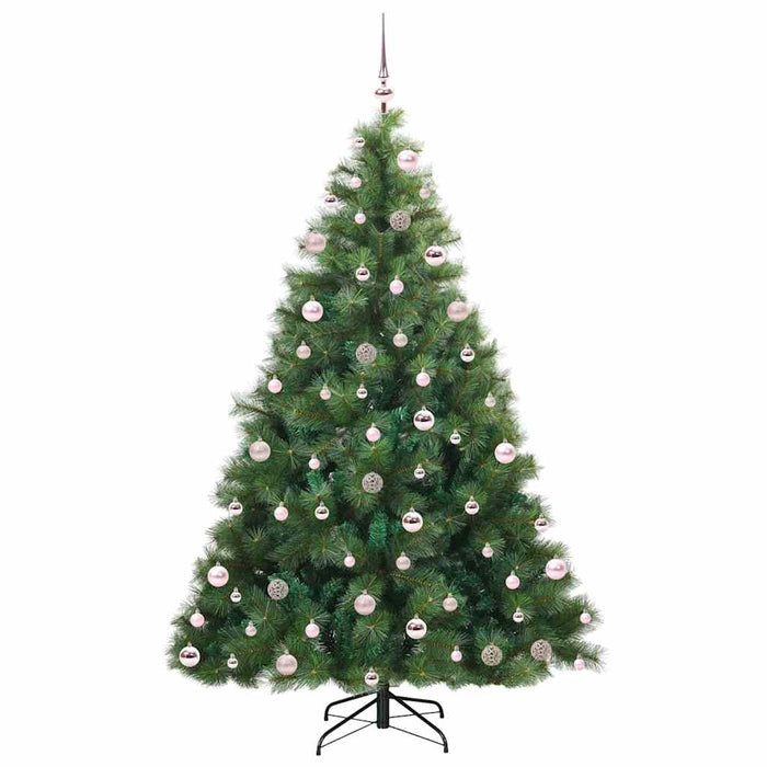 Brad de Crăciun artificial cu 300 LED Verde 210 cm PE și PVC - WALTI WALTI