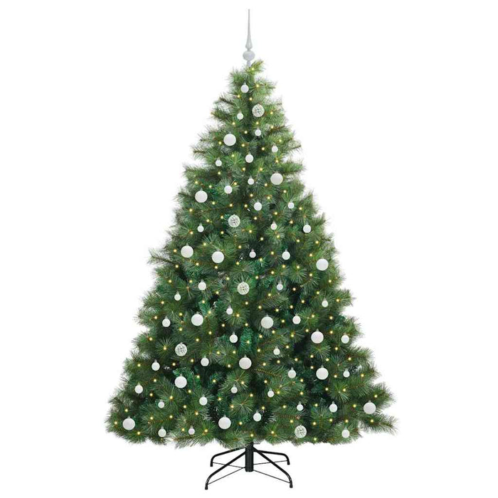 Brad de Crăciun artificial cu 300 LED Verde 210 cm PE și PVC - WALTI WALTI