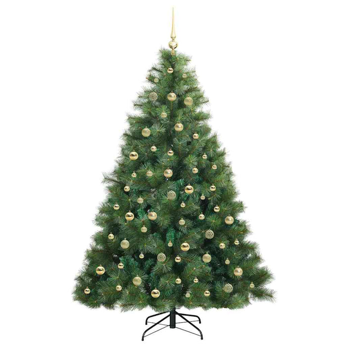 Brad de Crăciun artificial cu 300 LED Verde 210 cm PE și PVC - WALTI WALTI