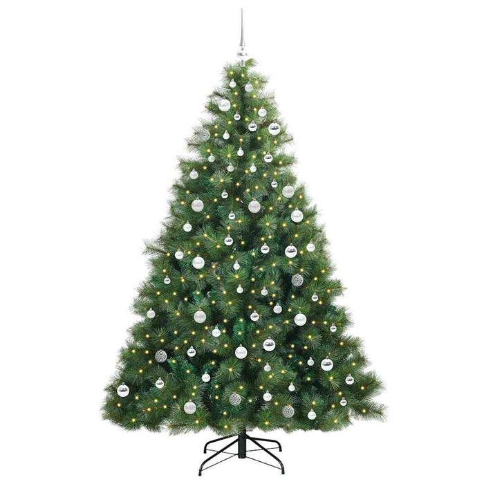Brad de Crăciun artificial cu 300 LED Verde 210 cm PE și PVC - WALTI WALTI