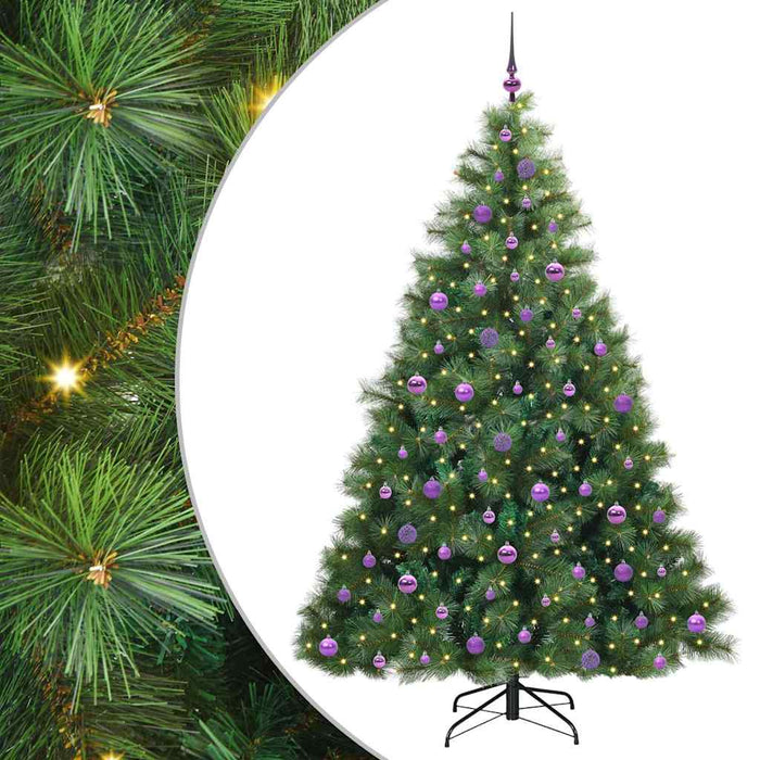 Brad de Crăciun artificial cu 300 LED Verde 210 cm PE și PVC - WALTI WALTI