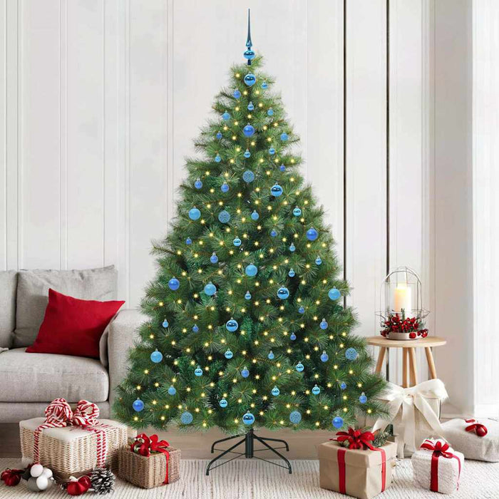 Brad de Crăciun artificial cu 300 LED Verde 210 cm PE și PVC - WALTI WALTI