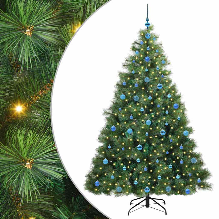 Brad de Crăciun artificial cu 300 LED Verde 210 cm PE și PVC - WALTI WALTI