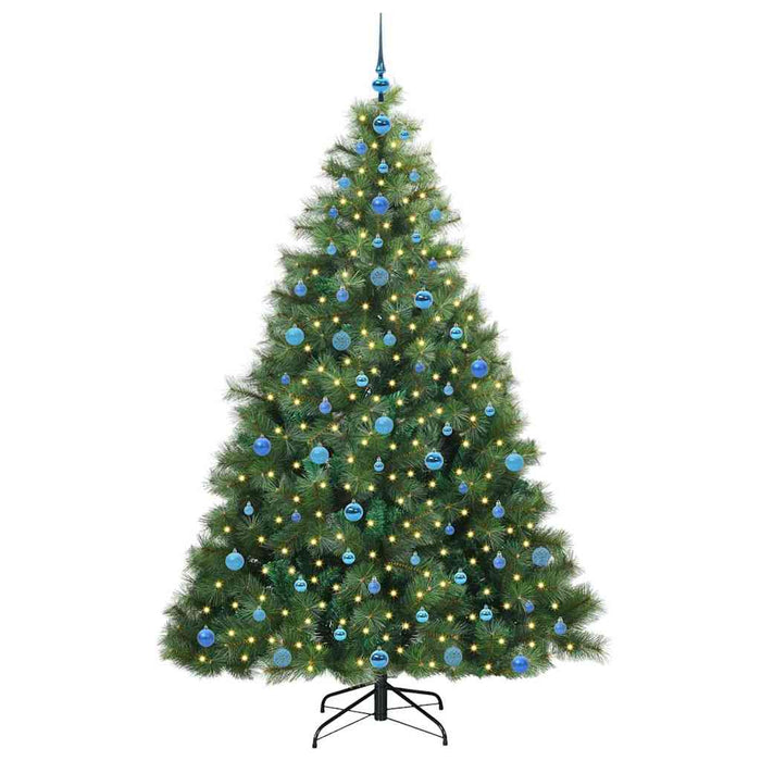 Brad de Crăciun artificial cu 300 LED Verde 210 cm PE și PVC - WALTI WALTI