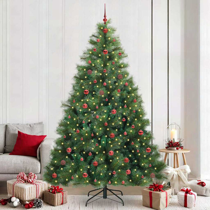 Brad de Crăciun artificial cu 300 LED Verde 240 cm PE și PVC WALTI