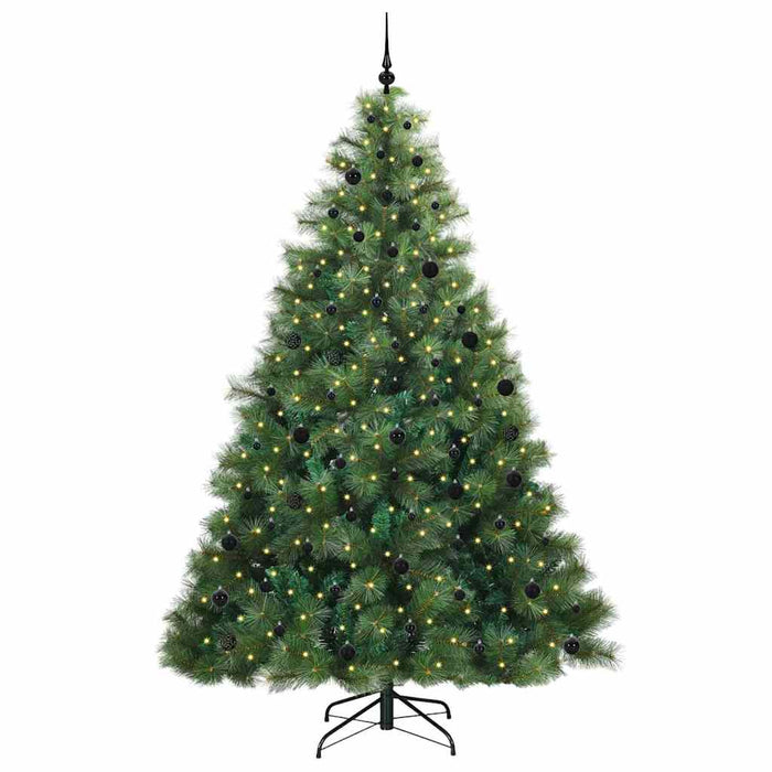 Brad de Crăciun artificial cu 300 LED Verde 240 cm PE și PVC - WALTI WALTI
