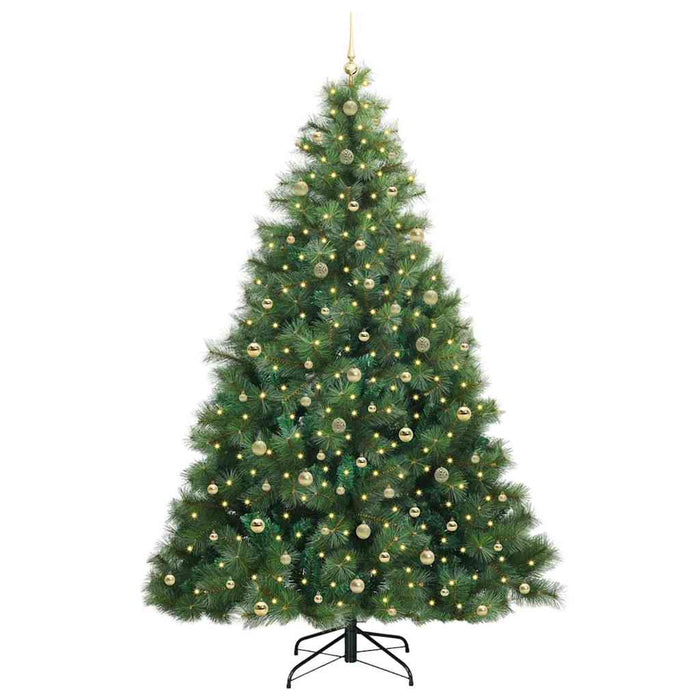 Brad de Crăciun artificial cu 300 LED Verde 240 cm PE și PVC - WALTI WALTI