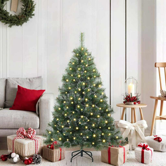 Brad de Crăciun artificial cu 150 LED Verde 120 cm PE și PVC WALTI