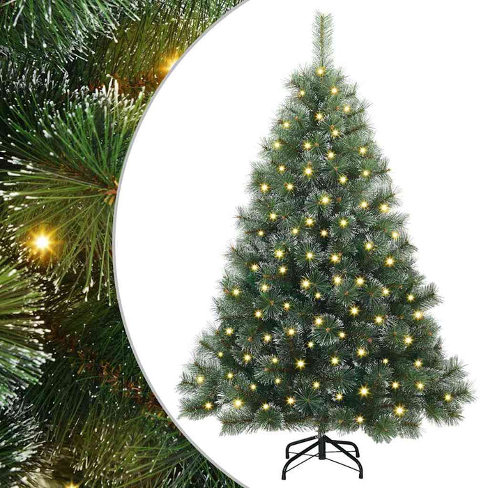 Brad de Crăciun artificial cu 150 LED Verde 120 cm PE și PVC WALTI