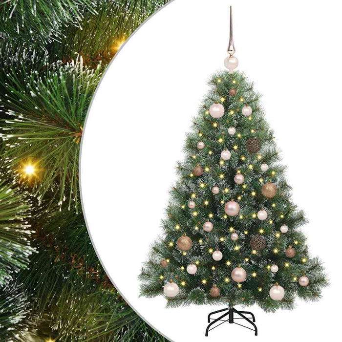 Brad de Crăciun artificial cu 150 LED Verde 120 cm PE și PVC WALTI