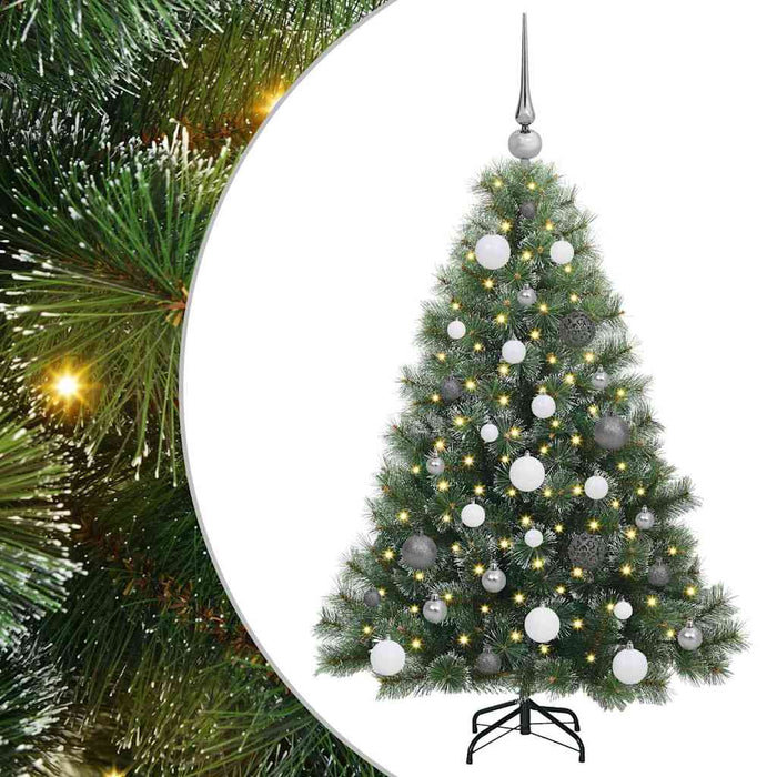 Brad de Crăciun artificial cu 150 LED Verde 120 cm PE și PVC - WALTI WALTI