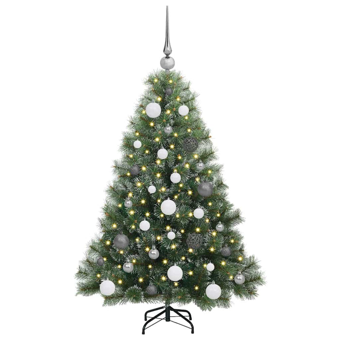 Brad de Crăciun artificial cu 150 LED Verde 120 cm PE și PVC - WALTI WALTI