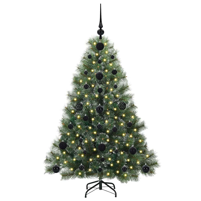 Brad de Crăciun artificial cu 150 LED Verde 120 cm PE și PVC WALTI