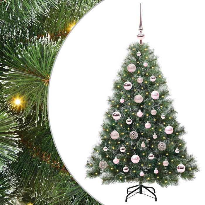 Brad de Crăciun artificial cu 150 LED Verde 120 cm PE și PVC WALTI