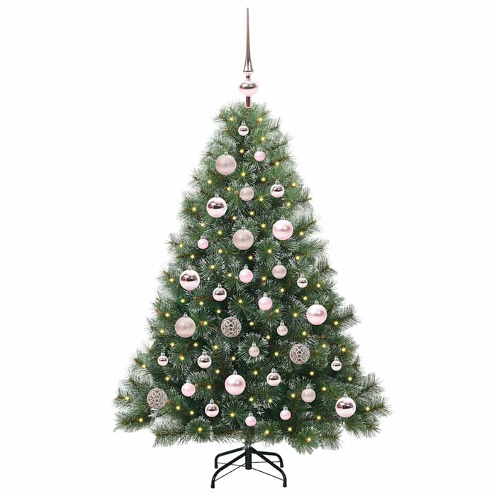 Brad de Crăciun artificial cu 150 LED Verde 120 cm PE și PVC WALTI