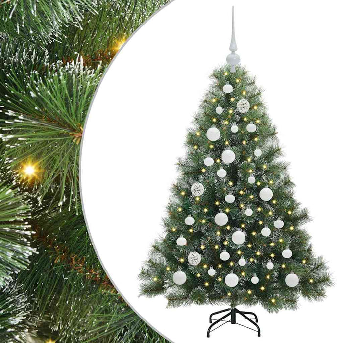 Brad de Crăciun artificial cu 150 LED Verde 120 cm PE și PVC WALTI
