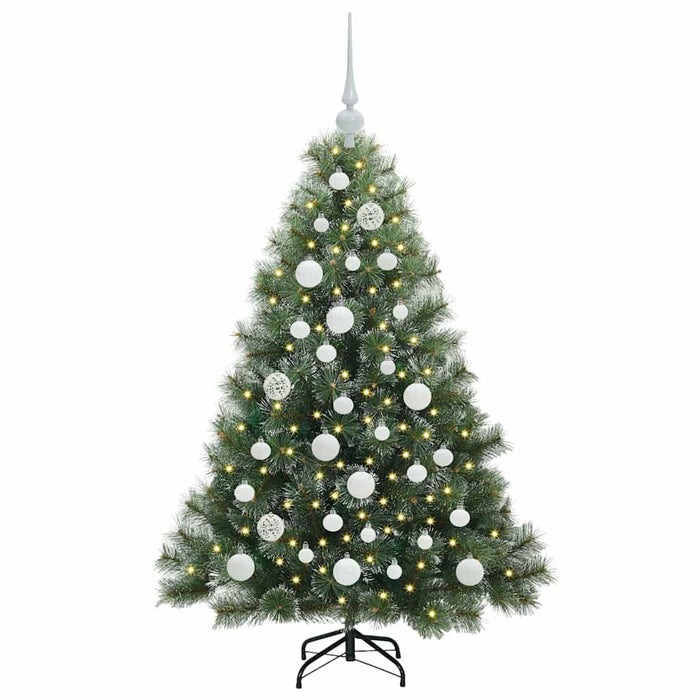 Brad de Crăciun artificial cu 150 LED Verde 120 cm PE și PVC WALTI