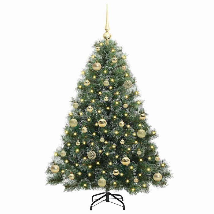 Brad de Crăciun artificial cu 150 LED Verde 120 cm PE și PVC WALTI