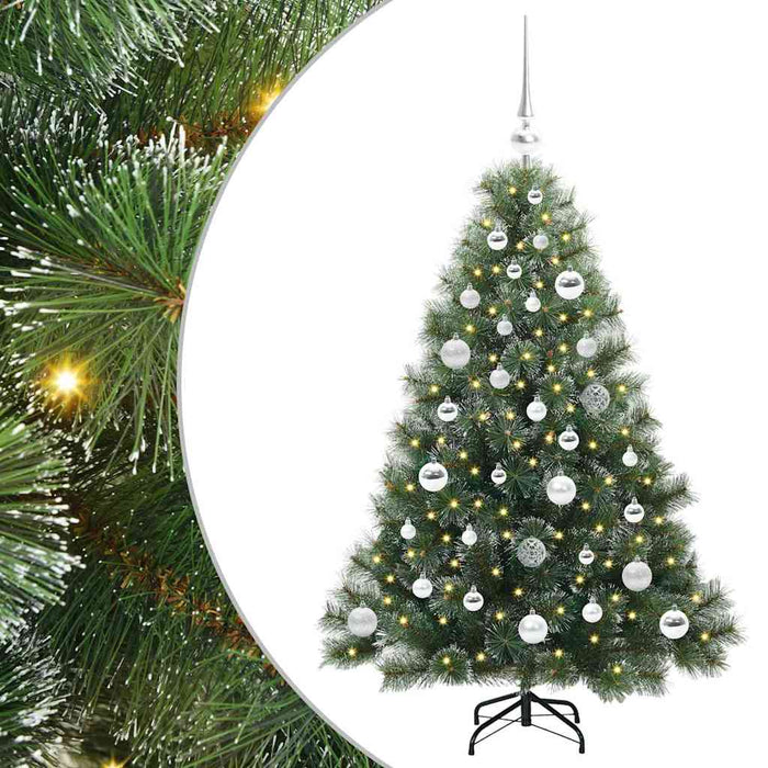Brad de Crăciun artificial cu 150 LED Verde 120 cm PE și PVC WALTI