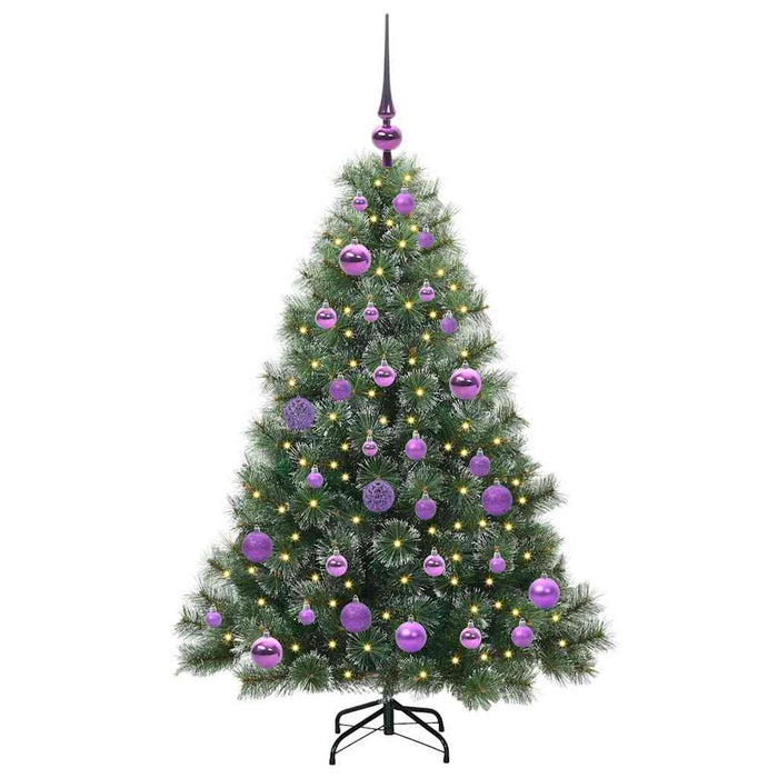 Brad de Crăciun artificial cu 150 LED Verde 120 cm PE și PVC WALTI