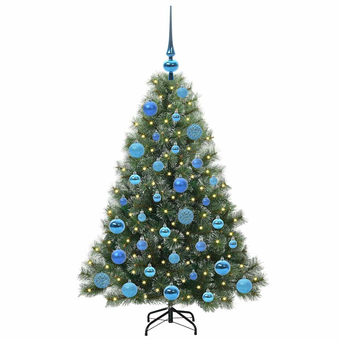 Brad de Crăciun artificial cu 150 LED Verde 120 cm PE și PVC WALTI