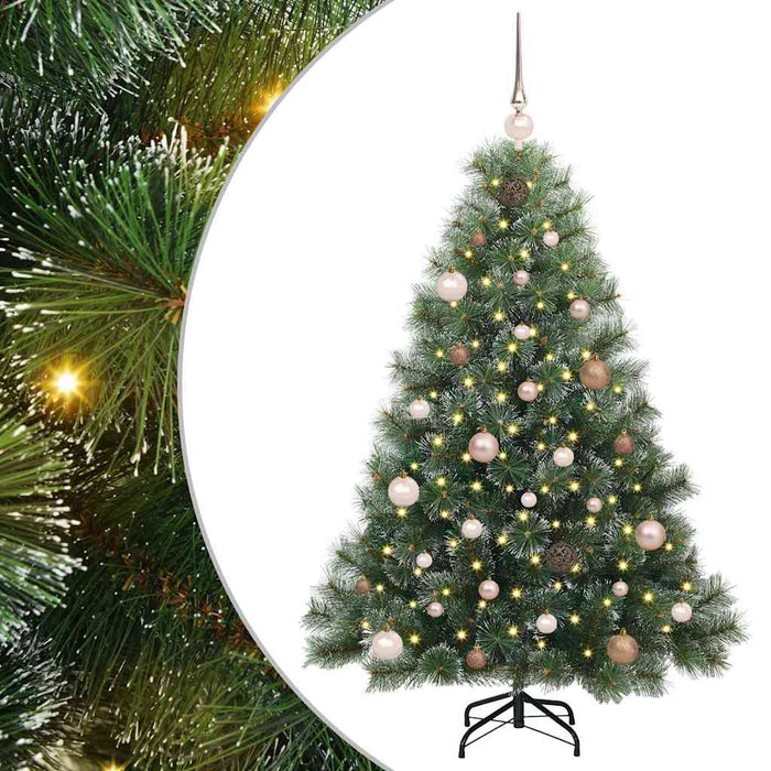 Brad de Crăciun artificial cu 150 LED Verde 150 cm PE și PVC - WALTI WALTI