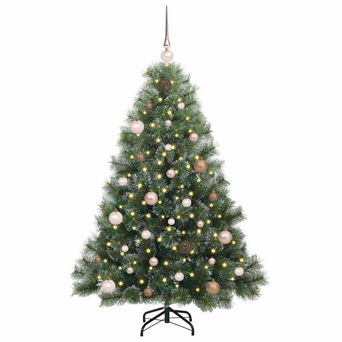 Brad de Crăciun artificial cu 150 LED Verde 150 cm PE și PVC - WALTI WALTI