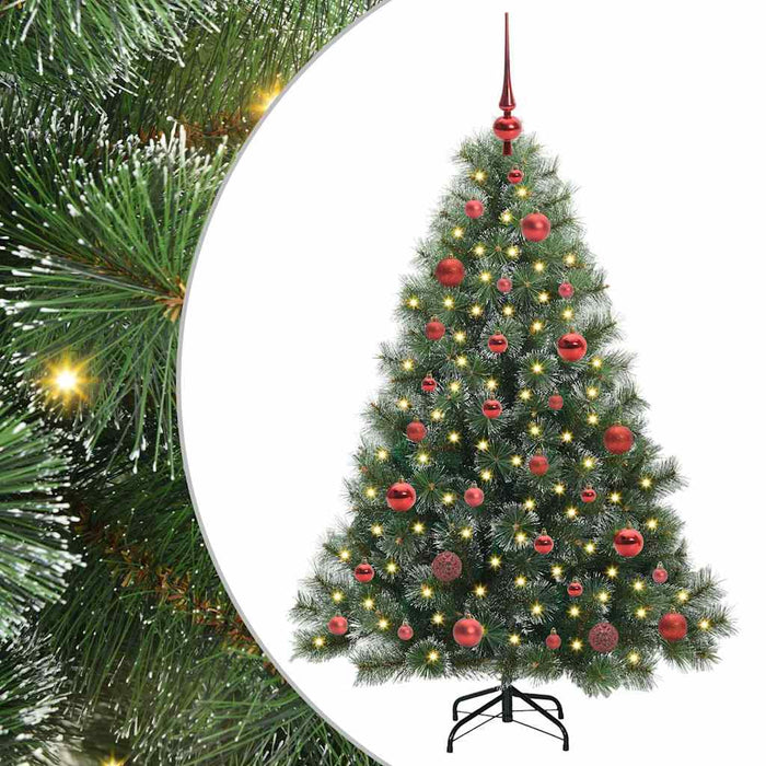 Brad de Crăciun artificial cu 150 LED Verde 150 cm PE și PVC - WALTI WALTI