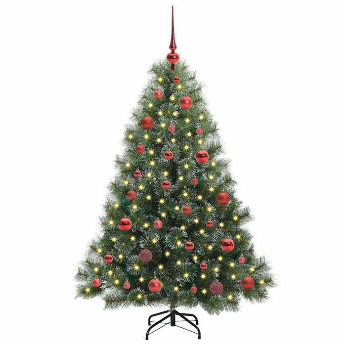 Brad de Crăciun artificial cu 150 LED Verde 150 cm PE și PVC - WALTI WALTI