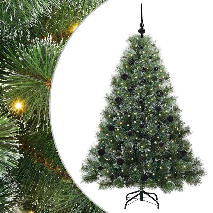 Brad de Crăciun artificial cu 150 LED Verde 150 cm PE și PVC - WALTI WALTI