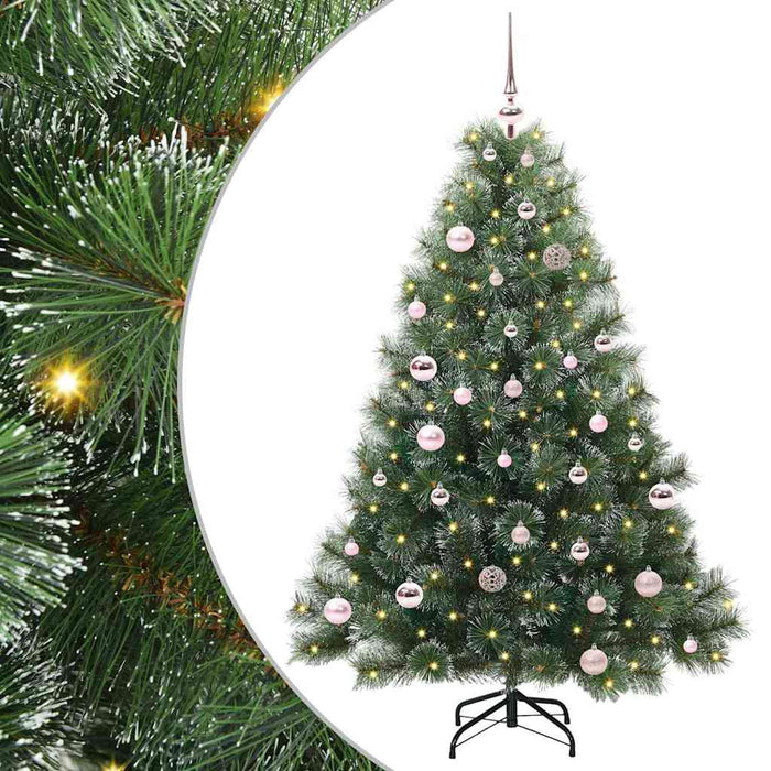 Brad de Crăciun artificial cu 150 LED Verde 150 cm PE și PVC - WALTI WALTI