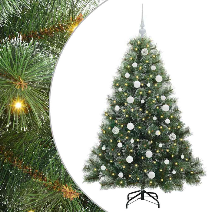 Brad de Crăciun artificial cu 150 LED Verde 150 cm PE și PVC - WALTI WALTI