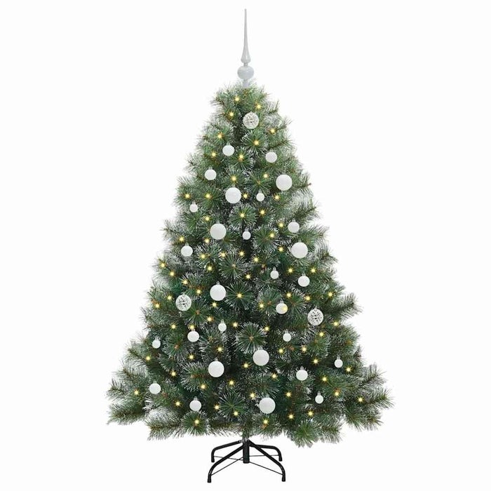 Brad de Crăciun artificial cu 150 LED Verde 150 cm PE și PVC - WALTI WALTI