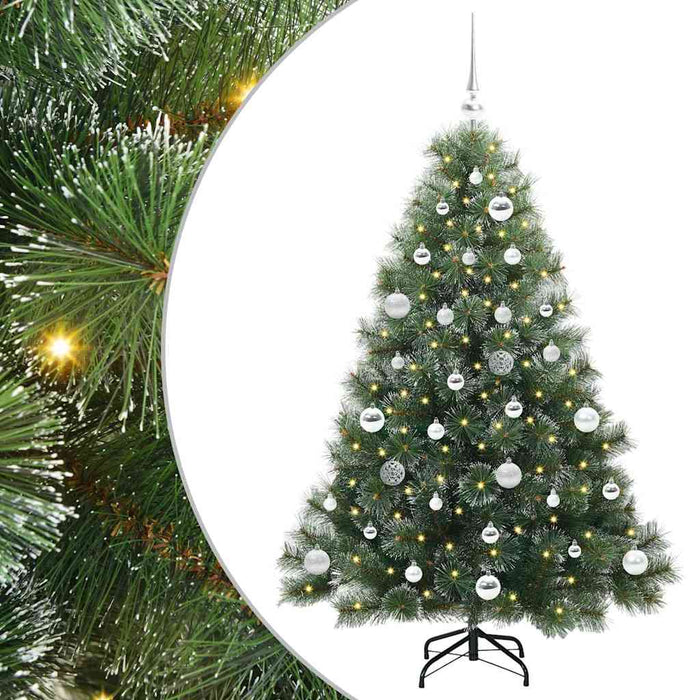 Brad de Crăciun artificial cu 150 LED Verde 150 cm PE și PVC - WALTI WALTI