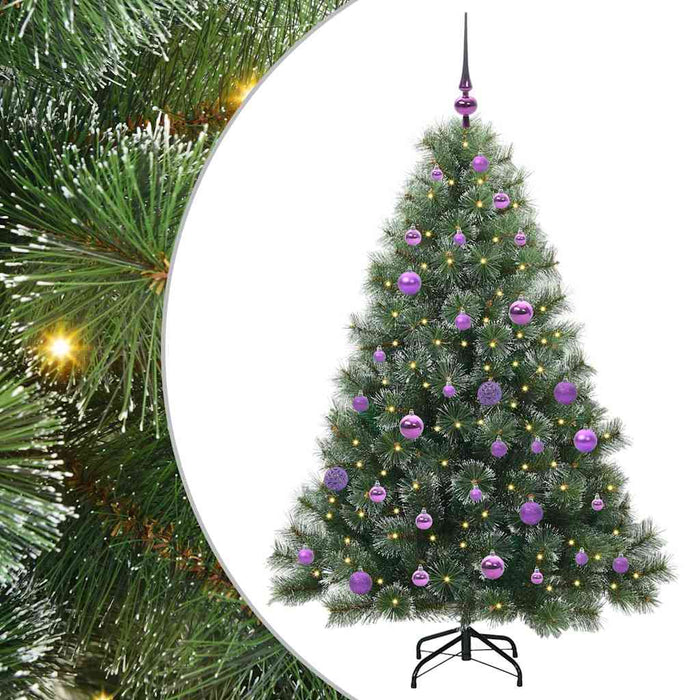 Brad de Crăciun artificial cu 150 LED Verde 150 cm PE și PVC - WALTI WALTI