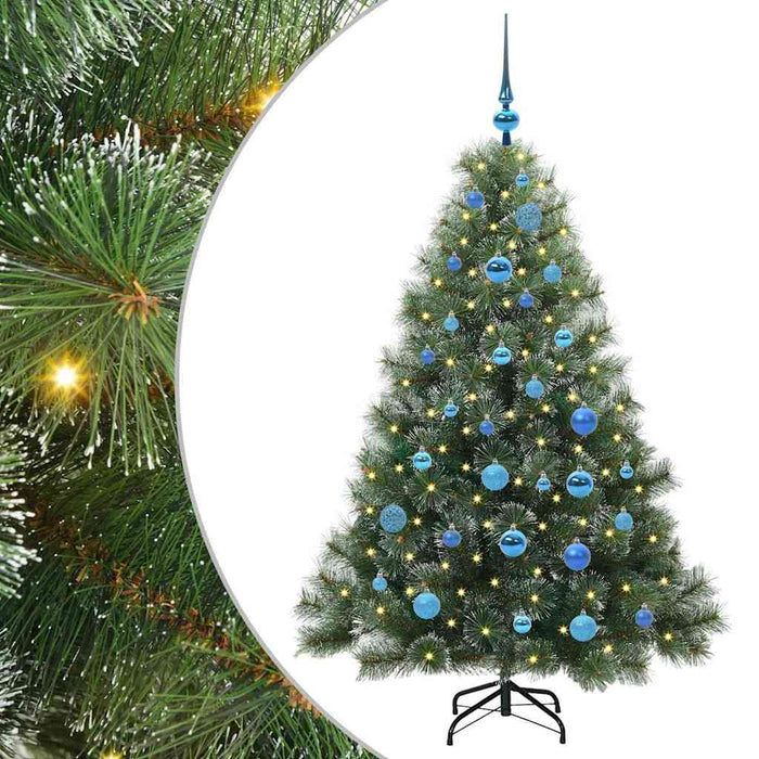 Brad de Crăciun artificial cu 150 LED Verde 150 cm PE și PVC - WALTI WALTI