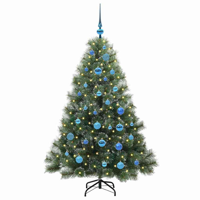 Brad de Crăciun artificial cu 150 LED Verde 150 cm PE și PVC - WALTI WALTI