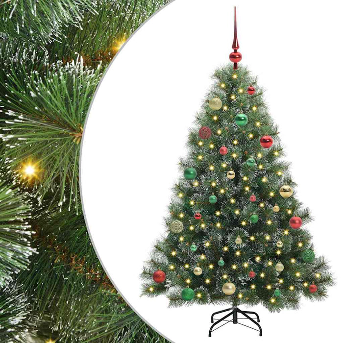 Brad de Crăciun artificial cu 150 LED Verde 150 cm PE și PVC - WALTI WALTI