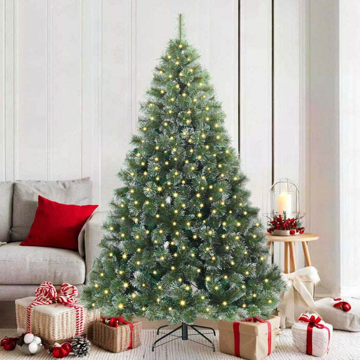 Brad de Crăciun artificial cu 300 LED Verde 180 cm PE și PVC - WALTI WALTI