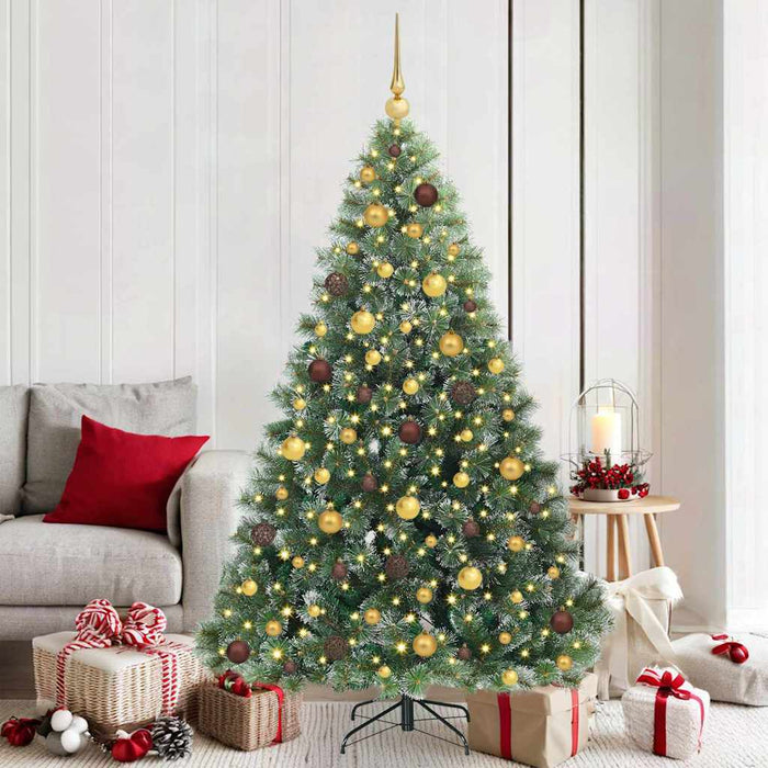 Brad de Crăciun artificial cu 300 LED Verde 180 cm PE și PVC WALTI