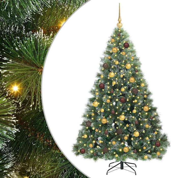 Brad de Crăciun artificial cu 300 LED Verde 180 cm PE și PVC WALTI