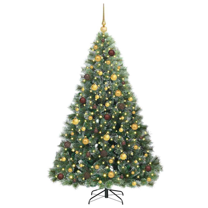 Brad de Crăciun artificial cu 300 LED Verde 180 cm PE și PVC WALTI