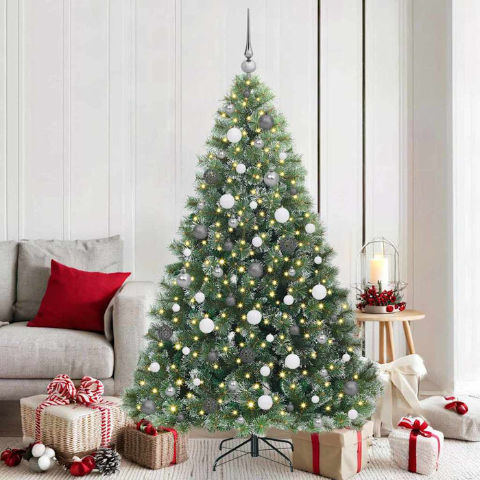 Brad de Crăciun artificial cu 300 LED Verde 180 cm PE și PVC - WALTI WALTI