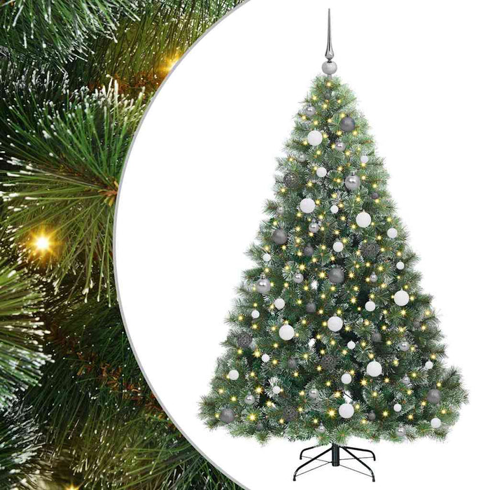 Brad de Crăciun artificial cu 300 LED Verde 180 cm PE și PVC - WALTI WALTI