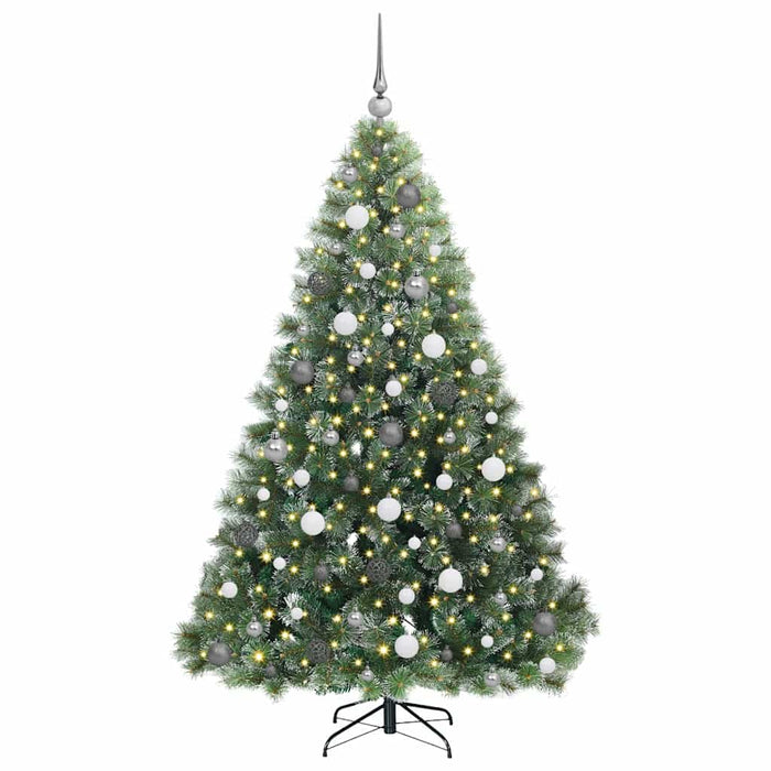 Brad de Crăciun artificial cu 300 LED Verde 180 cm PE și PVC - WALTI WALTI
