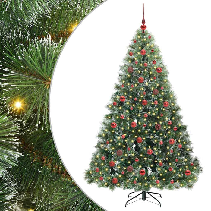 Brad de Crăciun artificial cu 300 LED Verde 180 cm PE și PVC - WALTI WALTI